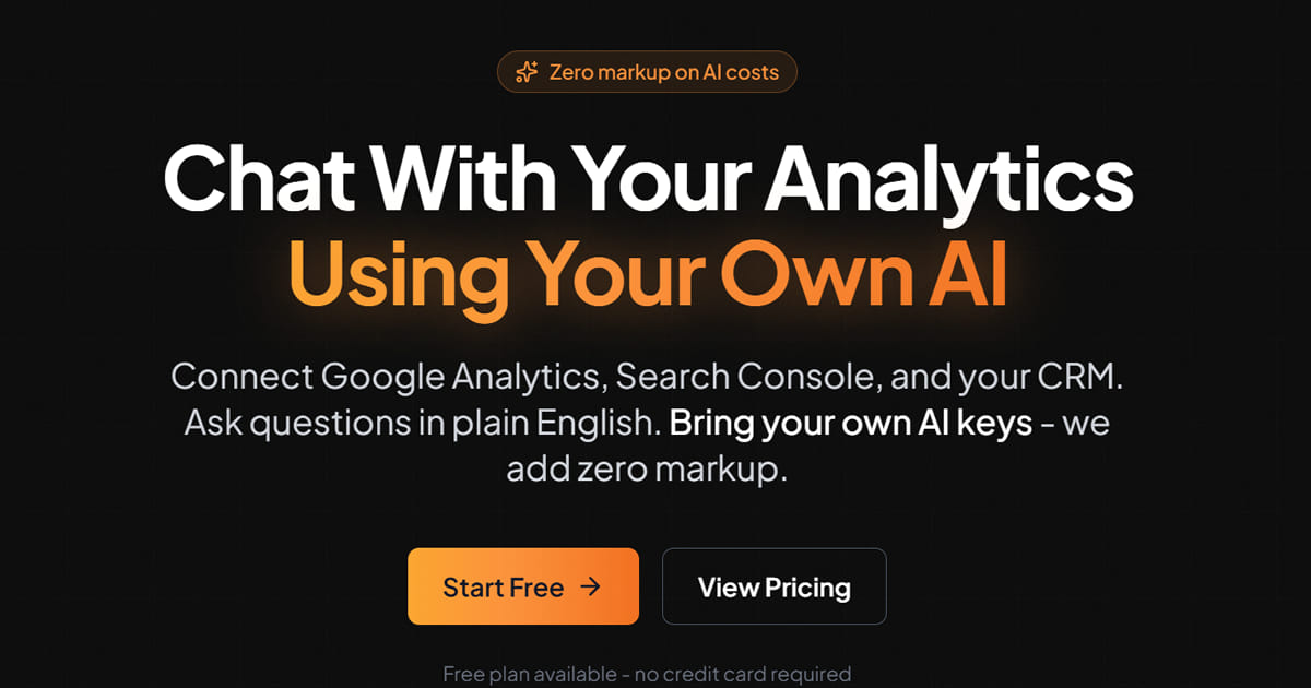 AI Data Stream - chat with your analytics using your own AI keys
