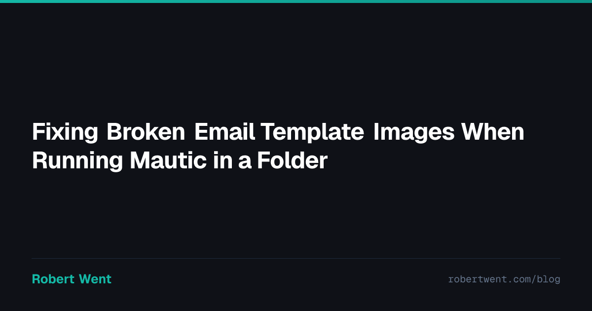 Fixing Broken Email Template Images When Running Mautic in a Folder ...